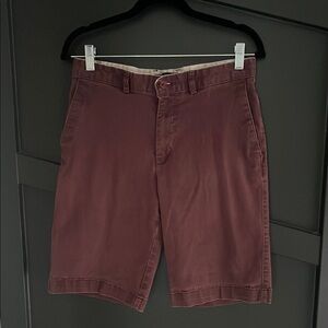 Banana Republic Burgundy Flat Front Shorts